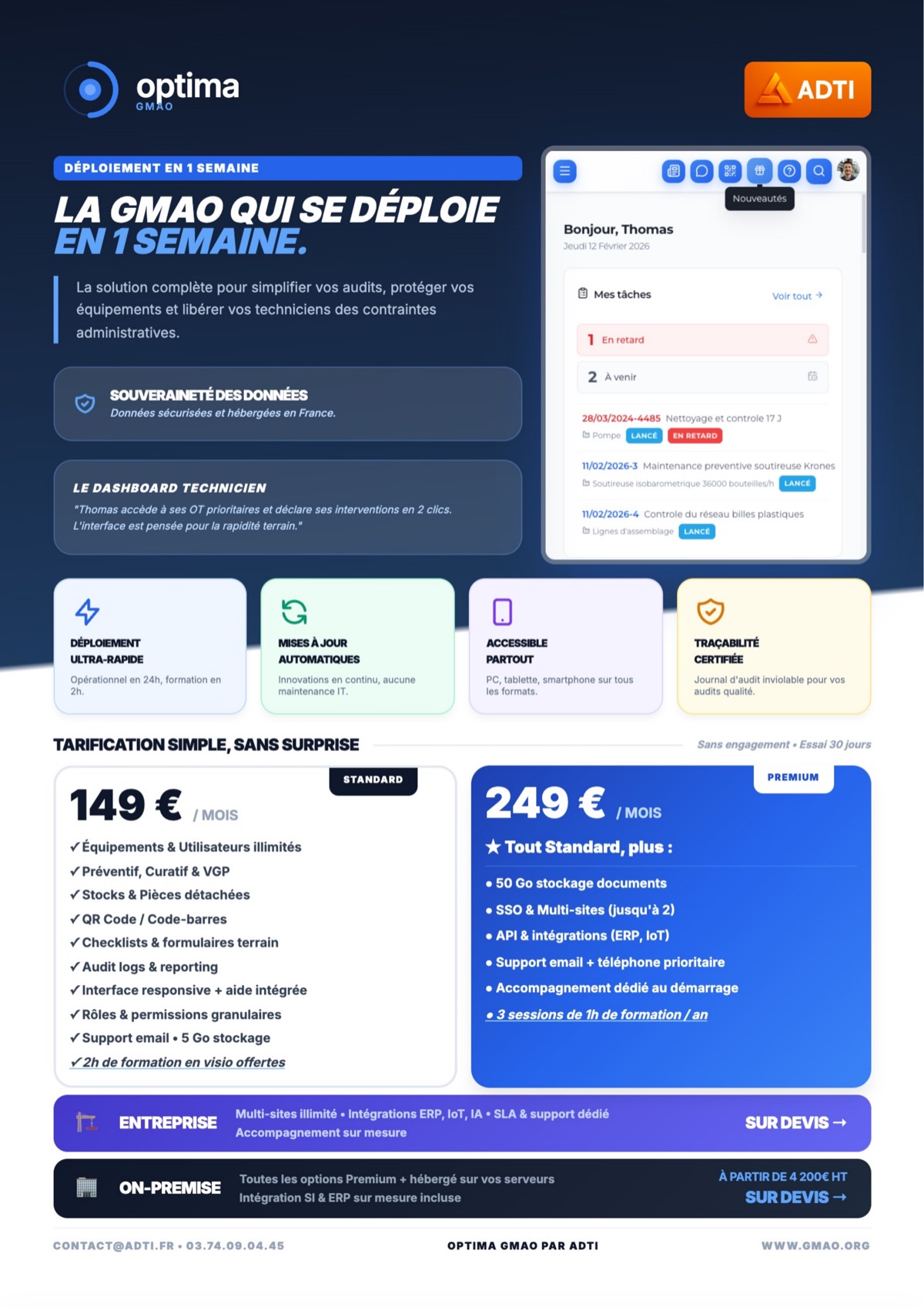 Plaquette OPTIMa GMAO - couverture